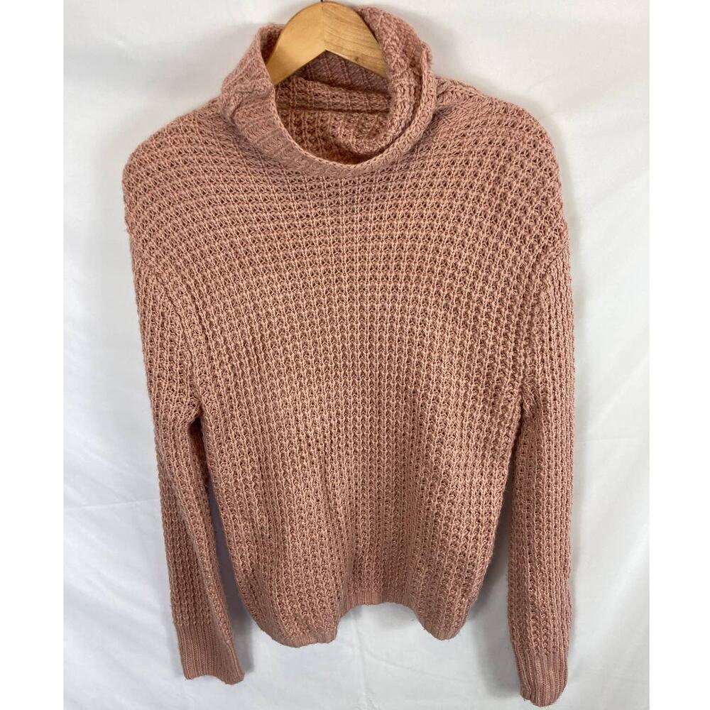 Falls Creek Pink Knit Mock Neck Sweater Size Small